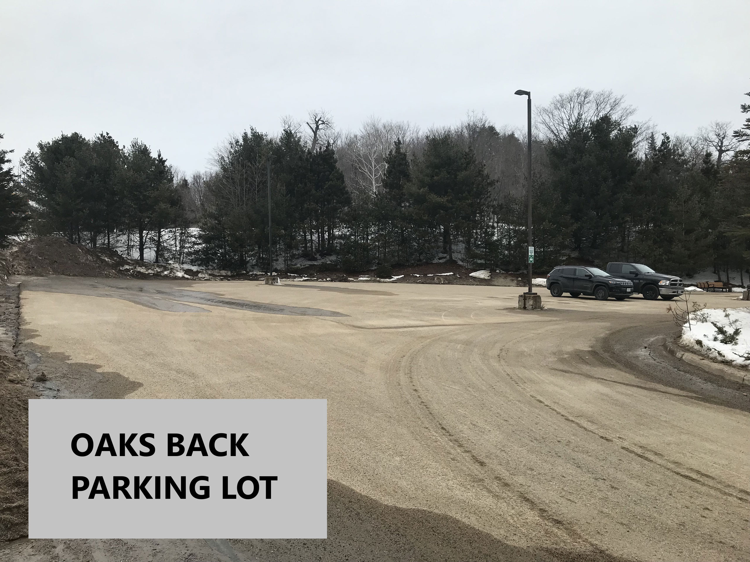Oaks parking back